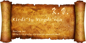Király Virgínia névjegykártya