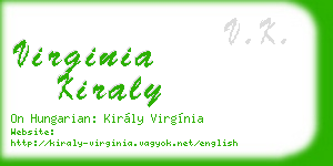 virginia kiraly business card